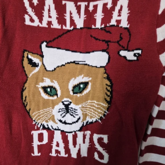 Ugly Sweater Santa Paws size small Christmas sweater - Picture 2 of 7